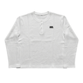 White Henley Waffle Knit Tee