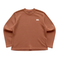 Mocha Waffle Knit Oversized Tee