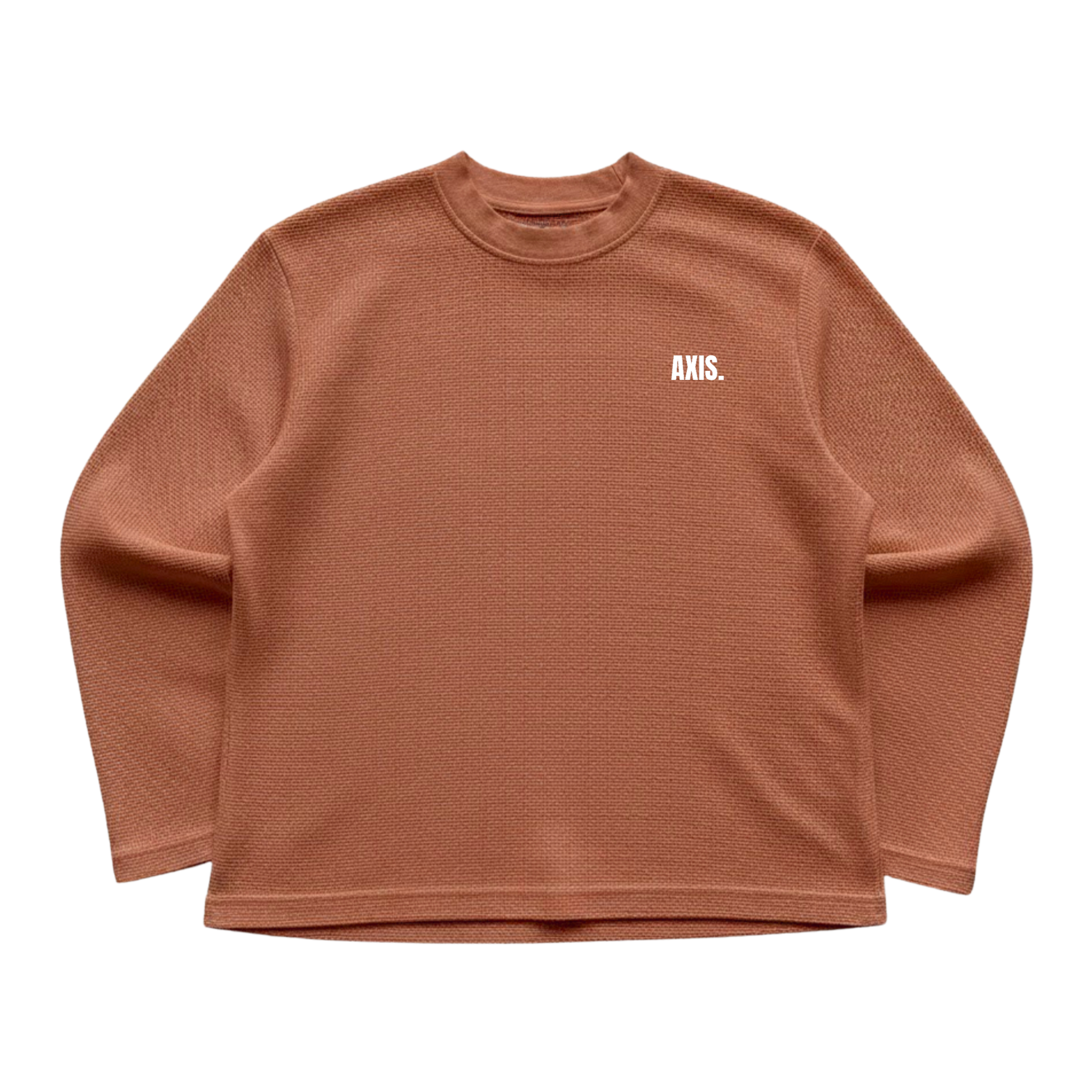 Mocha Waffle Knit Oversized Tee