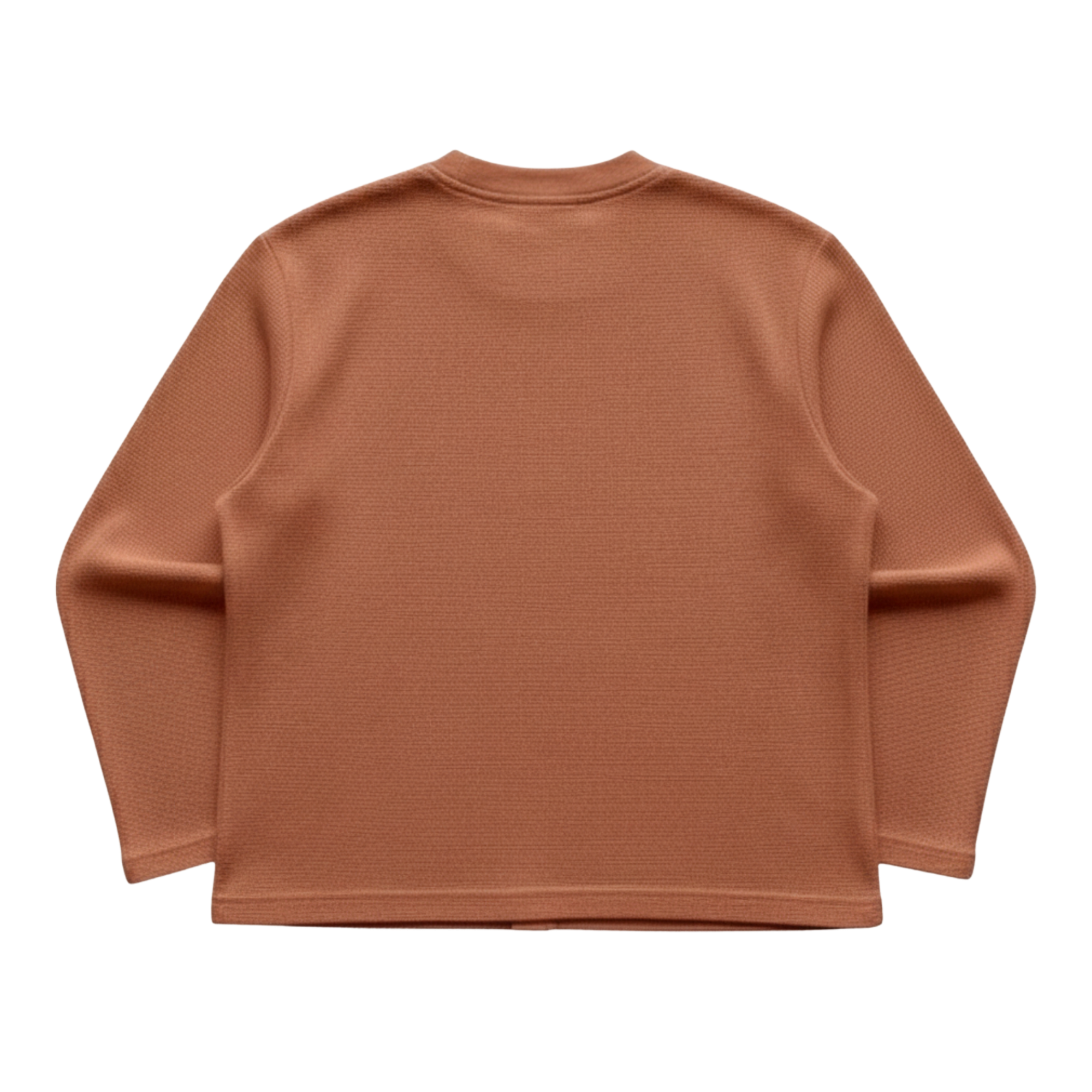 Mocha Waffle Knit Oversized Tee